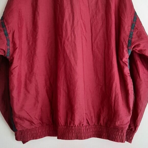 Vintage WEEKEND EDITION Windbreaker Jacket Patchwork Dolman Sleeve Sz L - Picture 8 of 14
